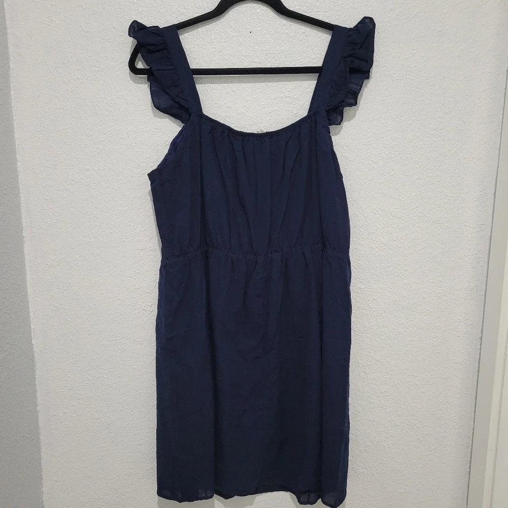 MISS ME Embroidered Ruffle Trim Mini Dress, sleeveless SZ L NWT - Picture 8 of 12